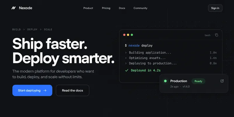 Nexode — Developer platform designed by Uncommon