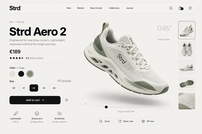 Strd Aero 2 — 3D e-commerce